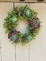Artificial Succulent Door Wreath