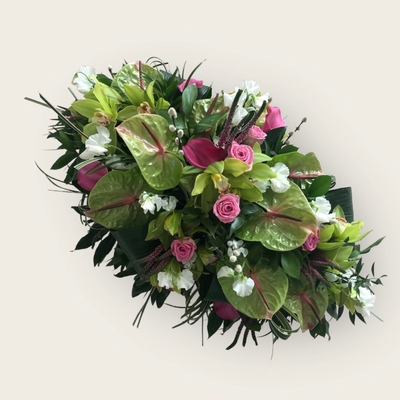 Tropical Double Ended Casket Spray