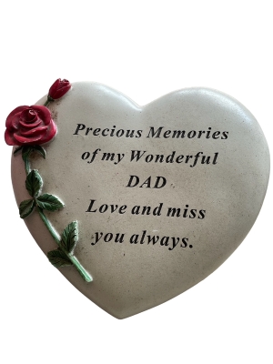 Dad Precious Memories Heart Grave Decoration