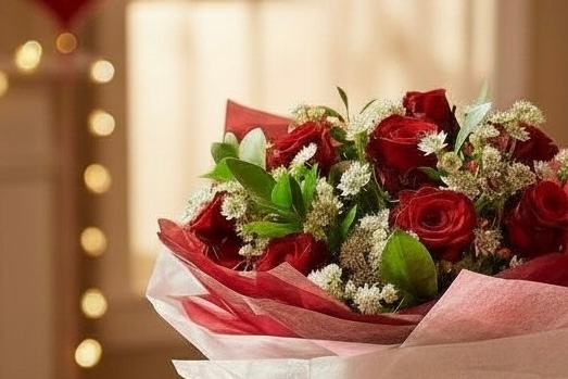 Head Over Heels (12 red roses)