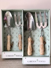 Wrendale Designs Garden Tools Illustrated Stainless Steel Fork & Trowel Set Boxed