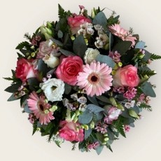 Pink and white loose posy