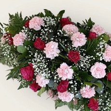 Rose and Carnation Double Ended Casket Spray