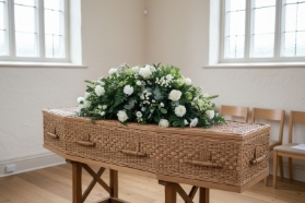 Mixed White Double Ended Casket Spray