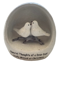 Dad Christmas Dove Grave Decoration