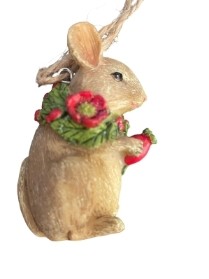 Gisela Graham Brown Mouse Red Bow