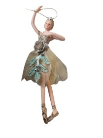 Gisela Graham Gold Ballerina Decoration