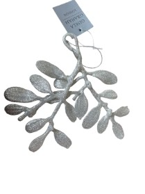 Gisela Graham Silver Leaf Decoration