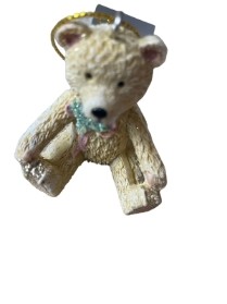 Gisela Graham Teddy Bear Decoration (Sand)