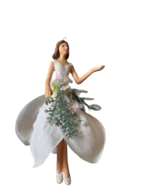 Gisela Graham White Dress Fairy Decoration