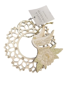 Gisela Graham White Wreath Dove