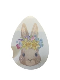 Gisela Graham Wooden Disc Rabbit