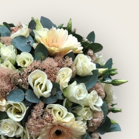 Peach and White Mixed Posy