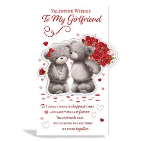 To My Girlfriend Valentine's Day Card